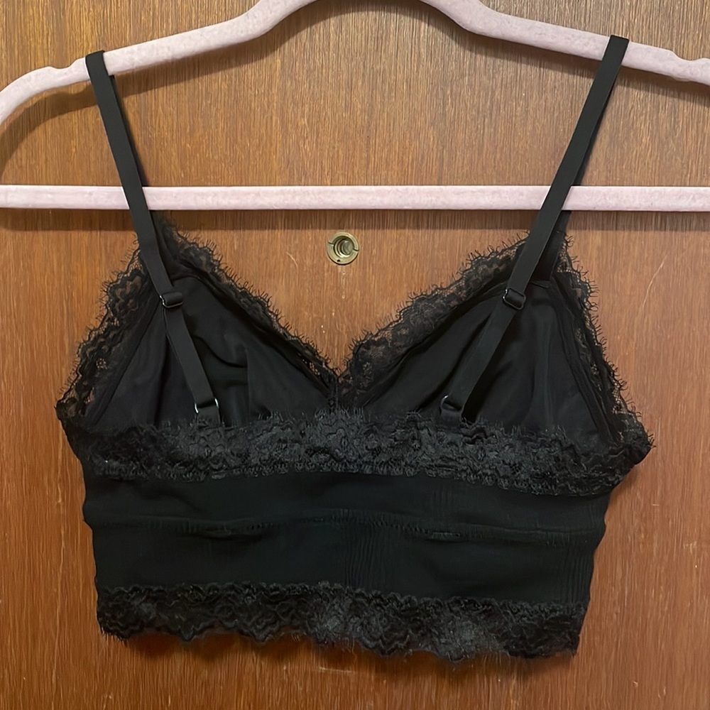 NWOT Aerie Eyelash Lace Trim Longline Bralette - Picture 5 of 9